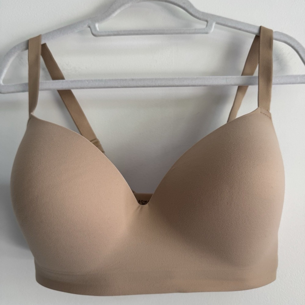 Soma Enbliss Wirefree Wireless‎ Bra 38DD Beige Adjustable Comfort Sleep Bra
